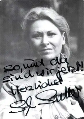 Ak Schauspielerin Sonja Sutter, Portrait, Autogramm