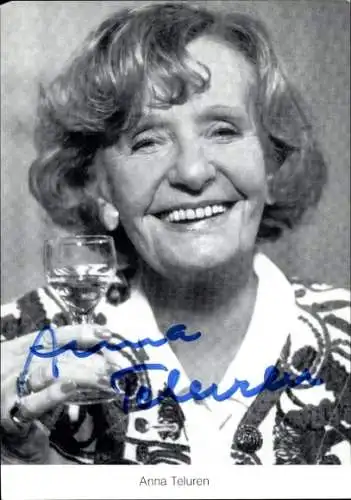 Ak Schauspielerin Anna Teluren, Portrait, Autogramm, Serie Lindenstraße, als Frau von der Marwitz