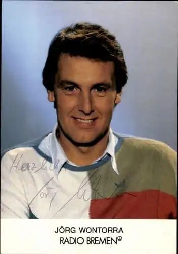 Ak Schauspieler Jörg Wontorra, Portrait, Autogramm, Radio Bremen