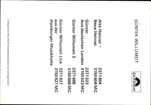 Ak Schauspieler Günter Willumeit, Portrait, Autogramm