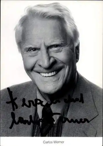 Ak Schauspieler Carlos Werner, Portrait, Autogramm, ARD, Serie Lindenstraße