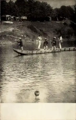 Foto Ak Oberndorf bei Salzburg Österreich, Ruderpartie