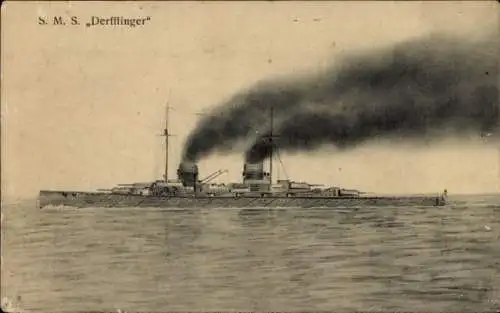 Ak Deutsches Kriegsschiff, SMS Derfflinger, Kaiserliche Marine