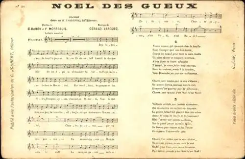 Lied Ak Noel des Gueux, G. Baron, F. Mortreuil, Gerald Vargues