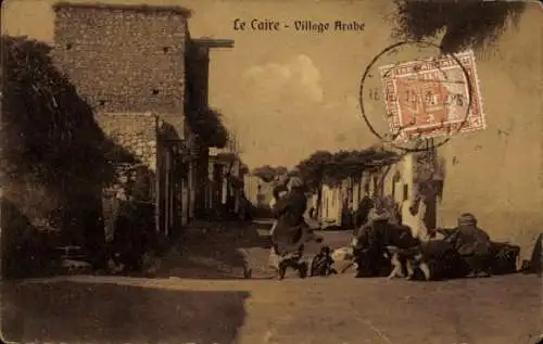 Ak Cairo Kairo Ägypten, Arabisches Dorf