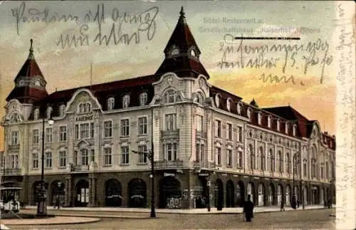 Ak Hamburg Altona, Kaiserhof Hotel Restaurant, Conrad Jaeger Direktion, Straßenseite, Zigarrenladen