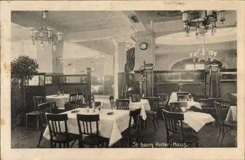 Ak Hamburg Mitte Sankt Georg, Blick ins St Georg Porter Haus, Hachmannplatz 3