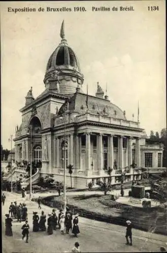 Ak Bruxelles Brüssel, Pavillon du Brésil, Weltausstellung 1910,