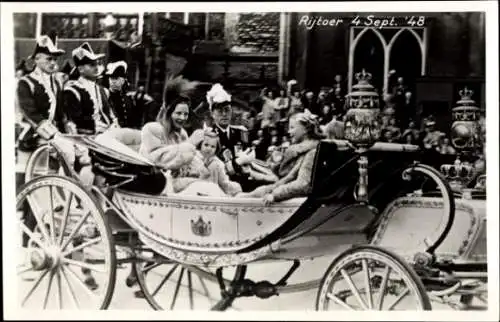 Ak Juliana der Niederlande, Besuch in Amsterdam, 4. September 1948