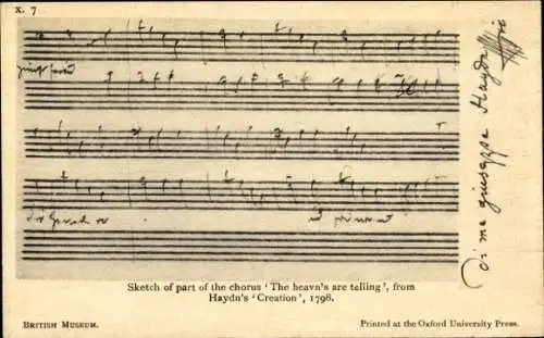 Lied Ak The Heaven's Are Telling, Franz Josef Haydn