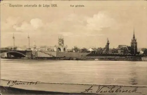 Ak Liège Lüttich Wallonien, Weltausstellung 1905, Gesamtansicht