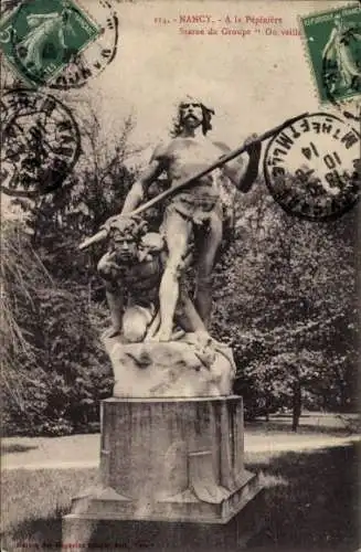 Ak Nancy Meurthe et Moselle, Statue du Groupe