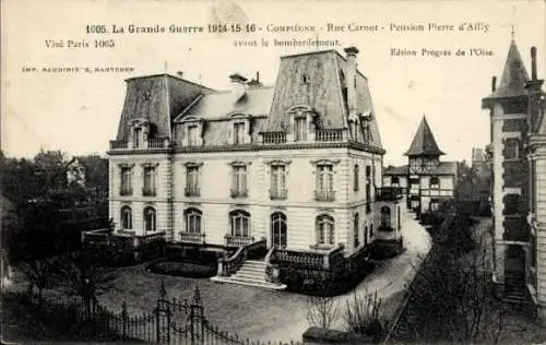 Ak Compiègne Oise, Rue Carnot, Pension Pierre d'Ailly