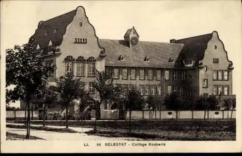Ak Sélestat Schlettstadt Elsass Bas Rhin, College Koeberie