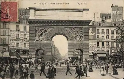 Ak Paris X, Porte Saint Martin