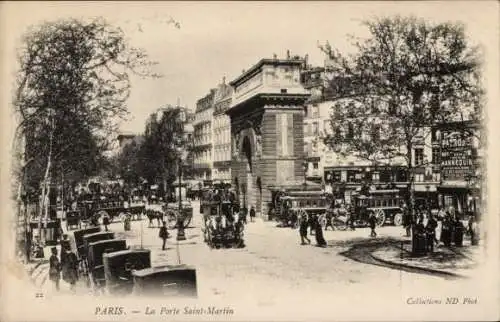 Ak Paris X, Porte Saint Martin