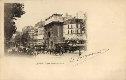 Ak Paris X, Porte Saint Martin