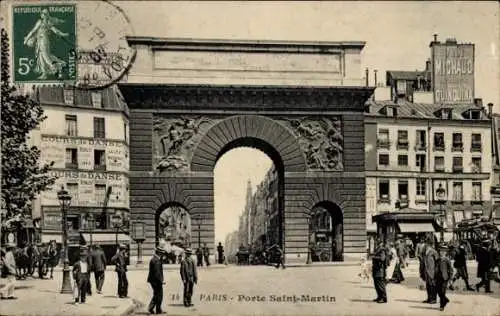 Ak Paris X., Porte Saint Martin