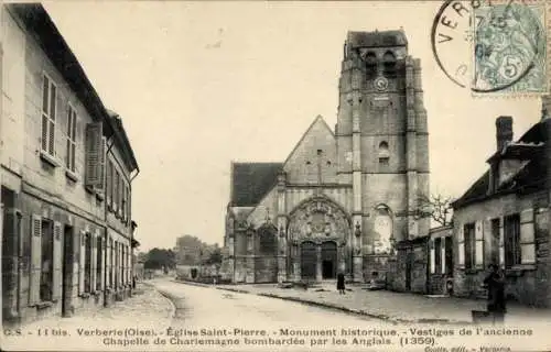 Ak Verberie Oise, Kirche St. Pierre