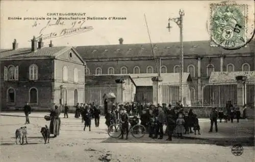 Ak Châtellerault Vienne, Entree principale de la Manufacture Nationale d'Armes