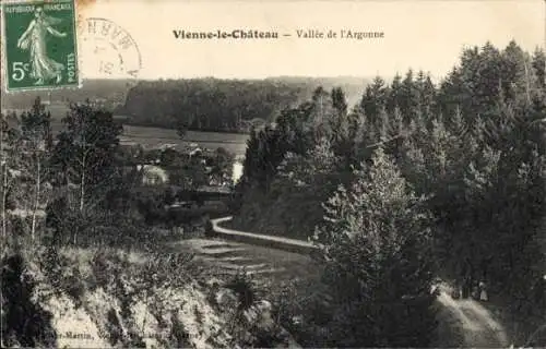 Ak Vienne le Château Marne, Vallee de l'Argonne