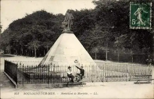 Ak Boulogne sur Mer Pas de Calais, Monument de Mariette