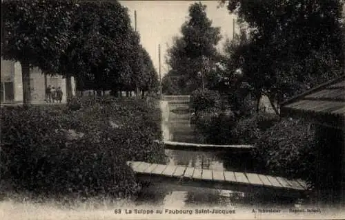 Ak Suippes Marne, Faubourg Saint-Jacques, Suippe