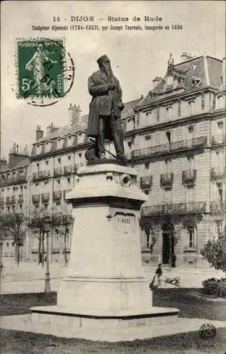 Ak Dijon Côte d'Or, Statue de Rude