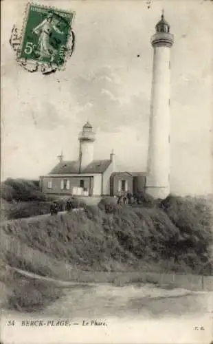 Ak Berck Plage Pas de Calais, Leuchtturm
