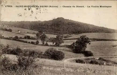 Ak Saint Honoré les Bains Nièvre, Chemin du Desert, La Vieille Montagne