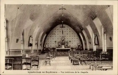 Ak Zuydcoote Nord, Kapelle, Innenansicht