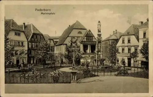 Ak Paderborn in Nordrhein Westfalen, Marienplatz
