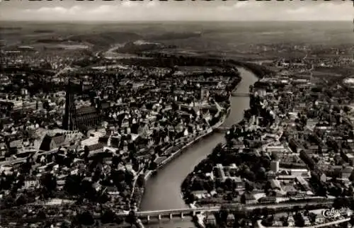 Ak Ulm an der Donau, Panorama, Luftbild