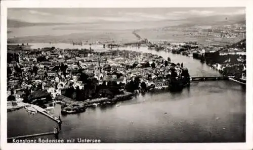 Ak Konstanz am Bodensee, Gesamtansicht, Untersee