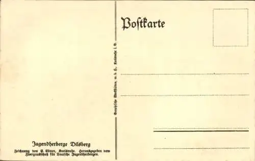 Ak Dilsberg Neckargemünd am Neckar, Jugendherberge