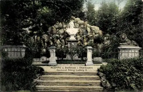 Ak Murnau am Staffelsee, Denkmal König Ludwig II.
