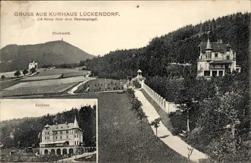 Ak Lückendorf Oybin Oberlausitz, Hochwald, Kurhaus