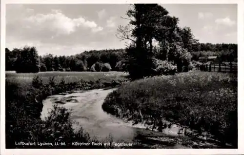 Ak Lychen in der Uckermark, Küstriner Bach, Fegefeuer