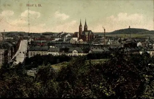 Ak Hof an der Saale Oberfranken Bayern, Panorama