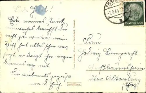 Ak Pößneck in Thüringen, Markt, Brunnen, Rathaus