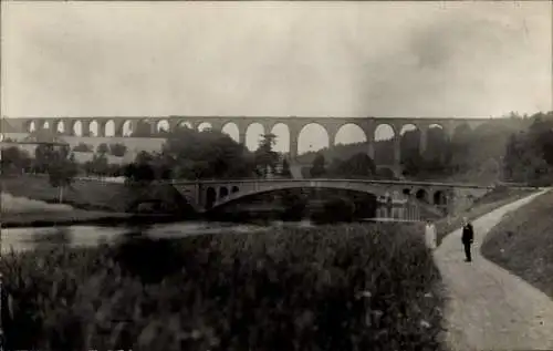 Ak Göhren Wechselburg in Sachsen, Göhrener Brücke, Viadukt