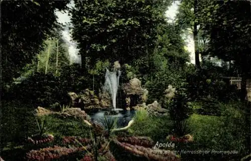 Ak Apolda in Thüringen, Grotte an Herressener Promenade
