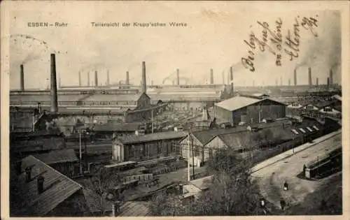 Ak Essen im Ruhrgebiet, Krupp'sche Werke, Teilansicht