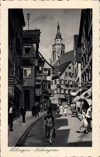Ak Tübingen am Neckar, Neckargasse, Geschäfte