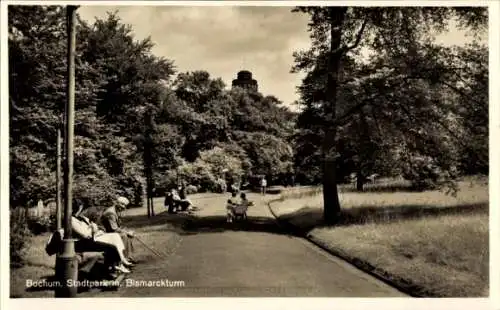 Ak Bochum im Ruhrgebiet, Stadtpark, Bismarckturm