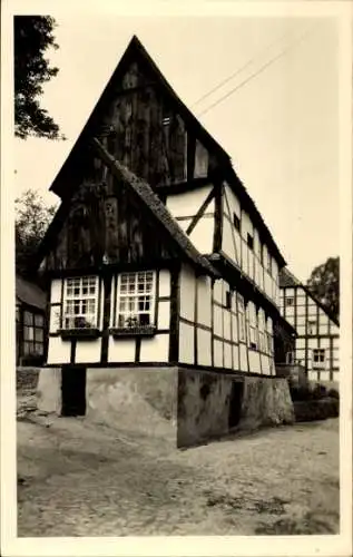 Ak Tecklenburg in Westfalen, Fachwerkhäuser