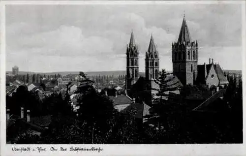 Ak Arnstadt in Thüringen, Liebfrauenkirche, Blick über die Dächer der Stadt