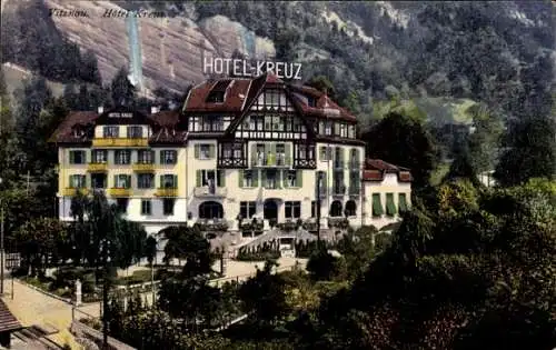 Ak Vitznau Kt. Luzern Schweiz, Hotel Kreuz