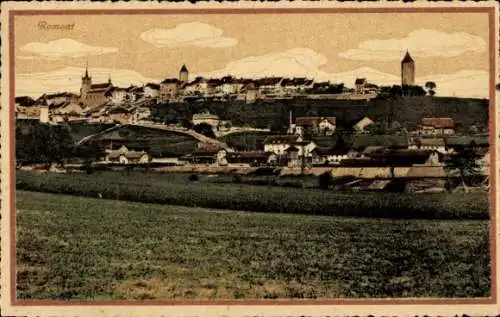 Ak Romont Glane Kanton Freiburg, Gesamtansicht