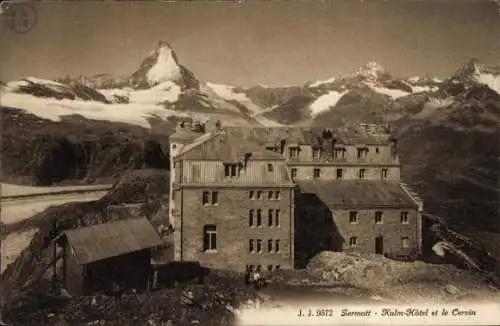 Ak Zermatt Kanton Wallis Schweiz, Kulm-Hotel, Cervin
